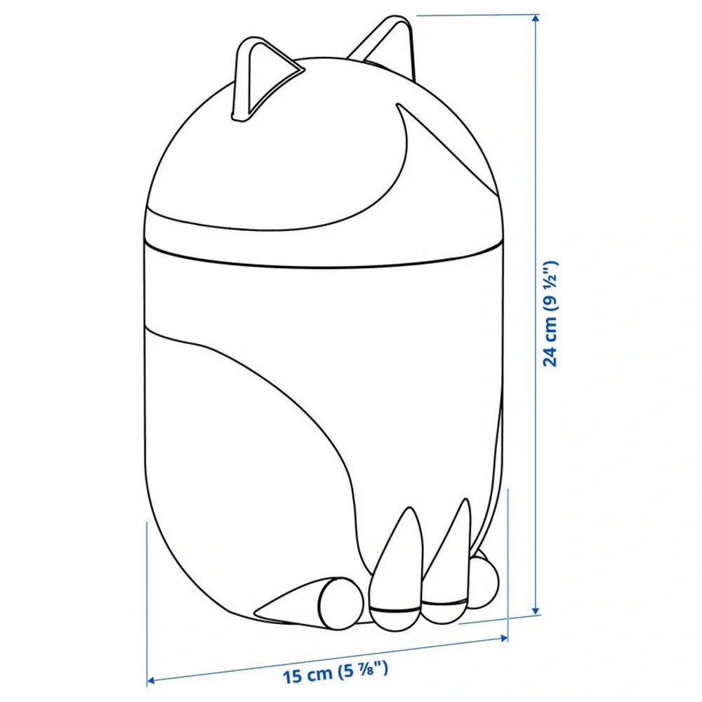 IKEA GREJSIMOJS Orange and White Cat Storage Container - Picture 2 of 9